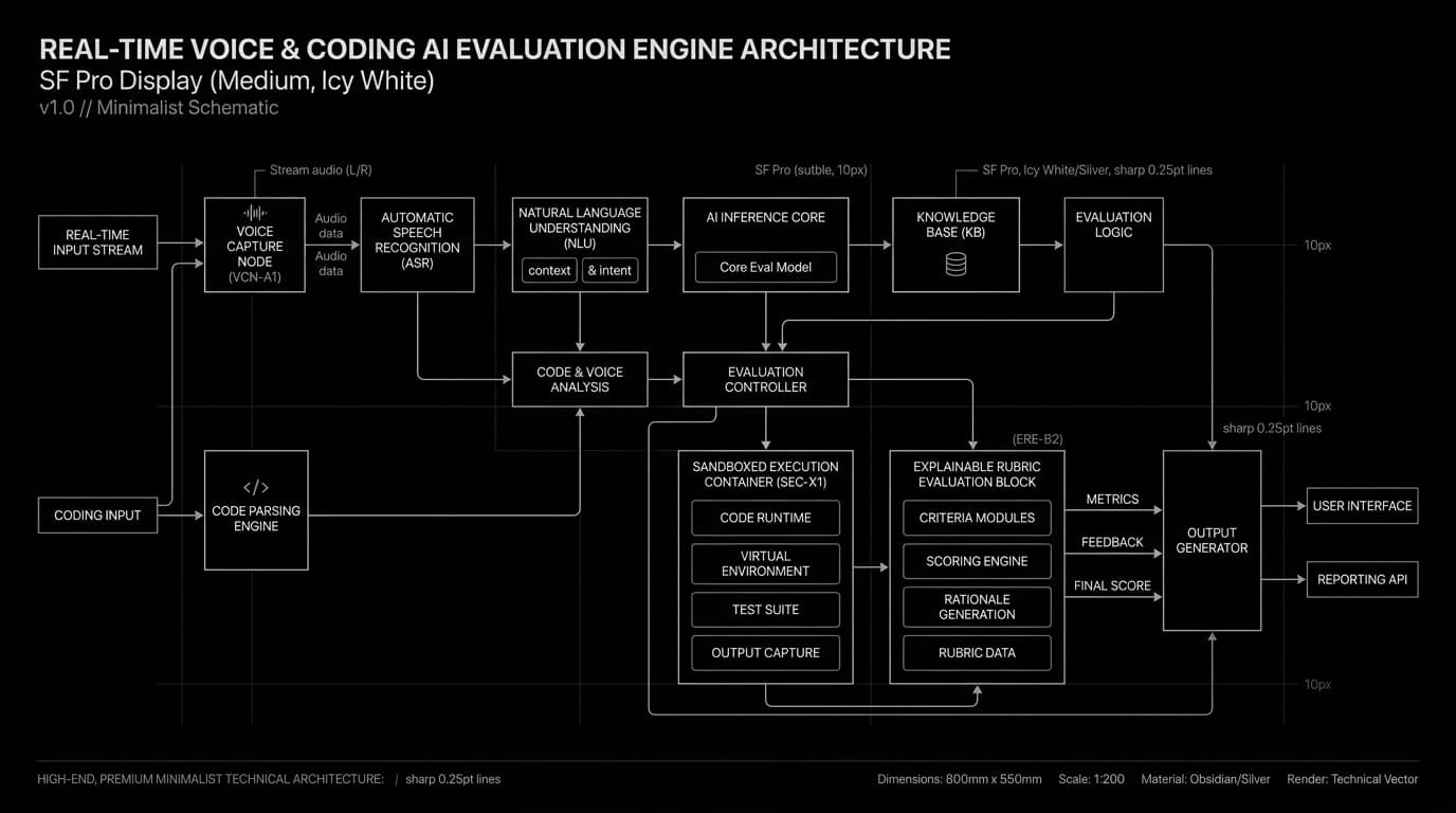 System Architecture · Real-time Voice Interviewer