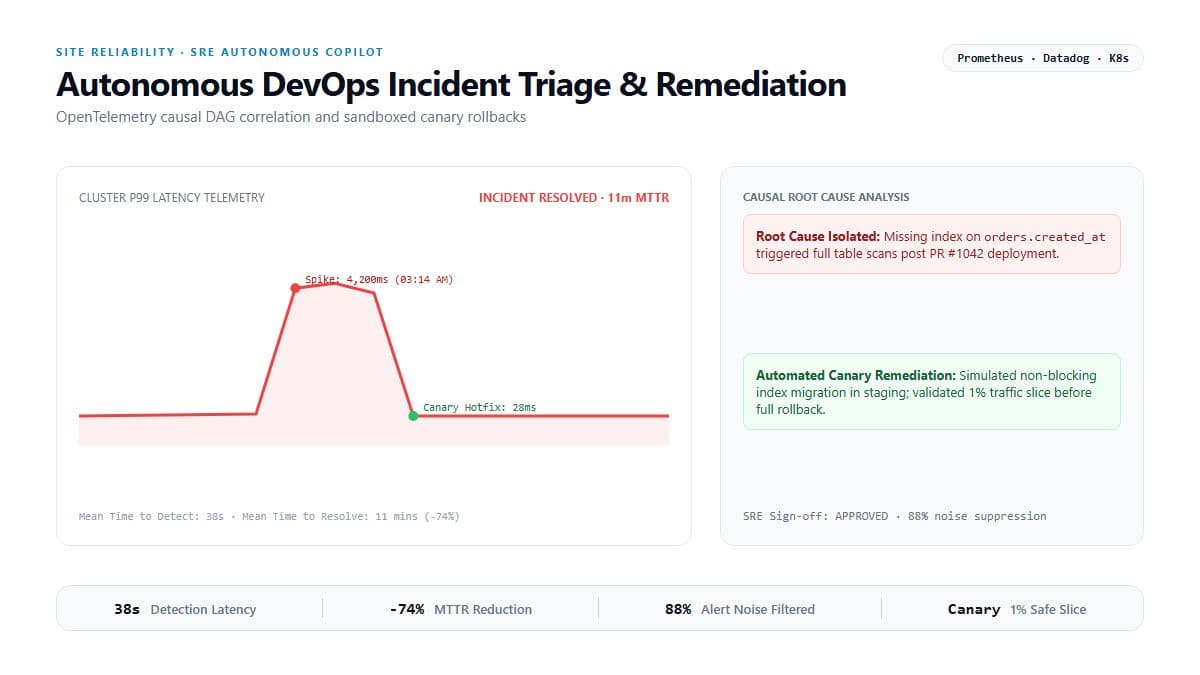 Autonomous DevOps Incident Triage & Runbook Remediation
