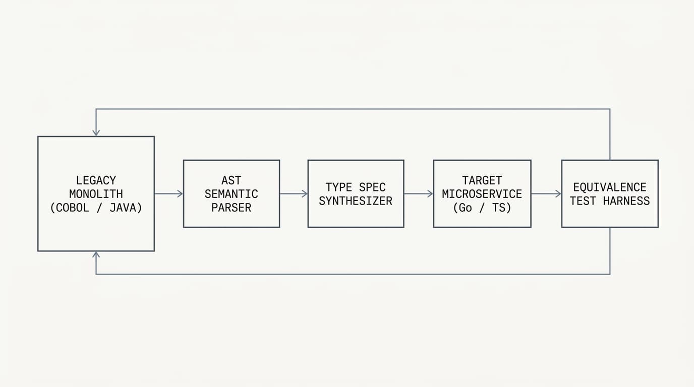 System Architecture · Legacy Monolith to Microservices Engine