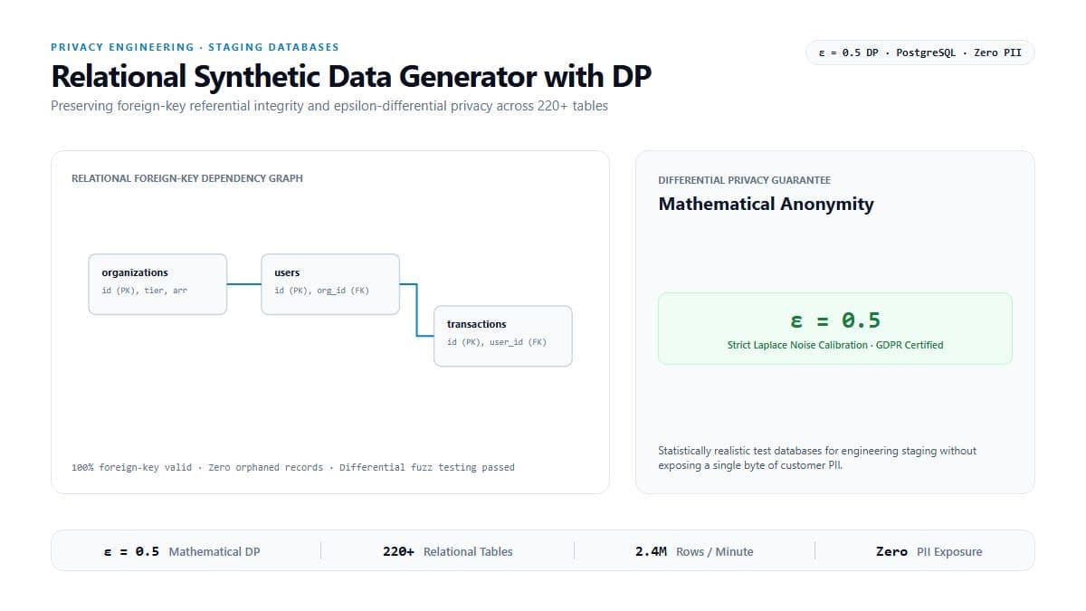 Relational Synthetic Data Generation with Differential Privacy