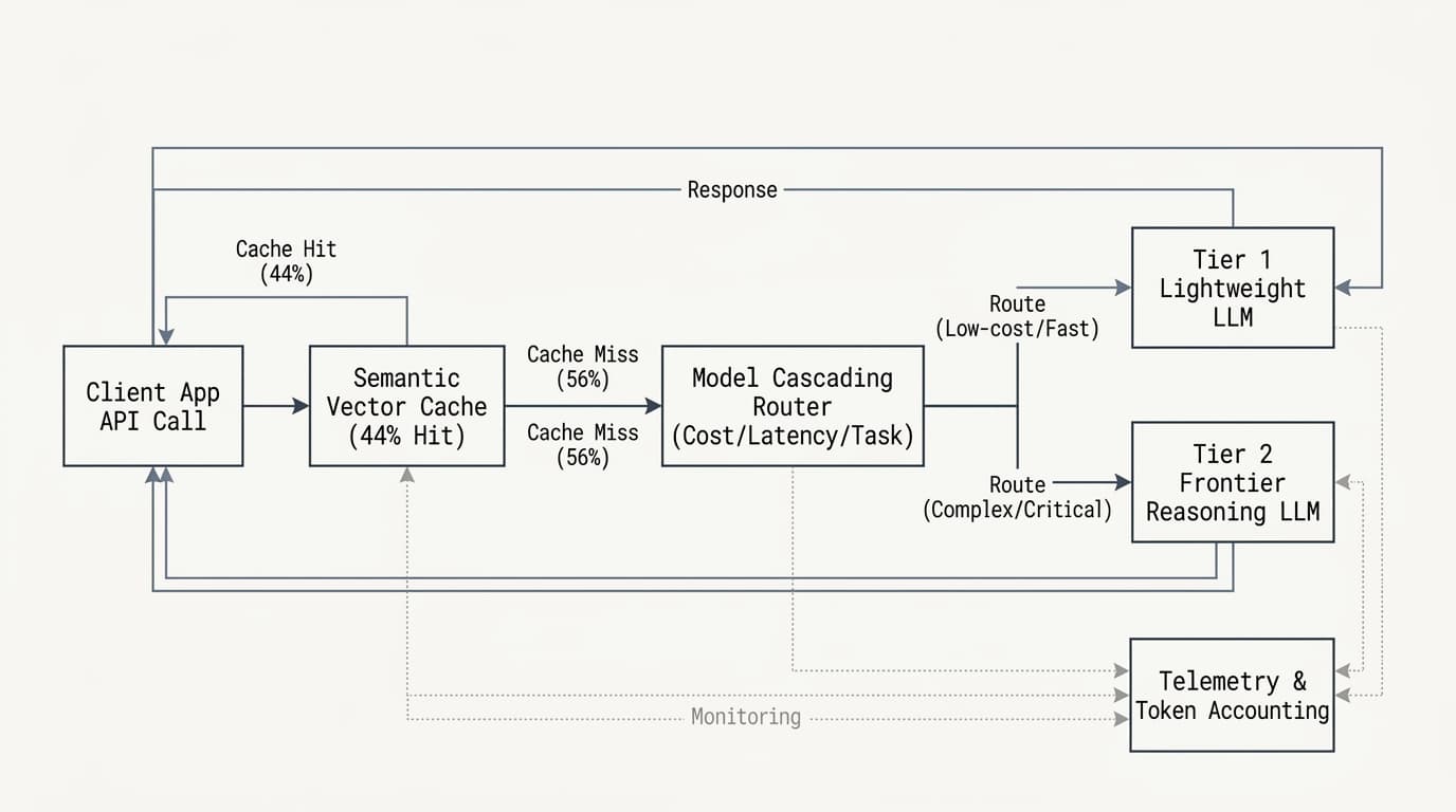 System Architecture · Enterprise LLM Gateway & Semantic Cache